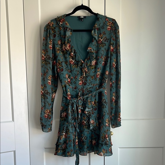 Paige Tamera Dress Fog Blue Multi Silk | Large - Picture 4 of 9